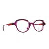 Caroline Abram Milly 317 Purple Red Glasses In Pink