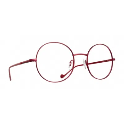 Caroline Abram Mini Vinyl Mini Vinyl Round Frame Sunglasses In Burgundy