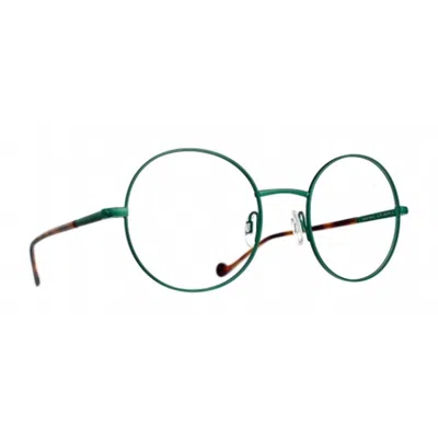 Caroline Abram Mini Vinyl Mini Vinyl Round Sunglasses In Green