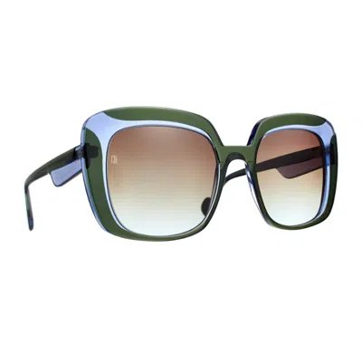 Caroline Abram Ocilia 772 Vert/ Aqua Sunglasses In Green