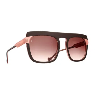 Caroline Abram Oversized Square Sunglasses With Taupe-brown Acetate Frame