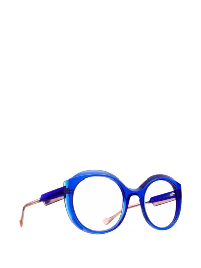 Caroline Abram Paola Round-frame Glasses In Blue