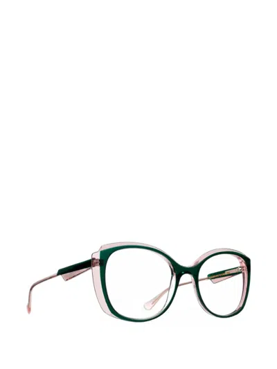 Caroline Abram Patti Cat-eye Glasses In Green