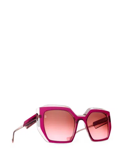 Caroline Abram Penny Geometric-frame Sunglasses In Pink