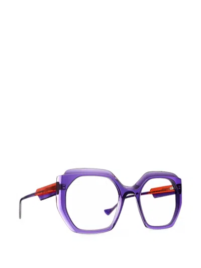 Caroline Abram Petula Geometric-frame Glasses In Purple