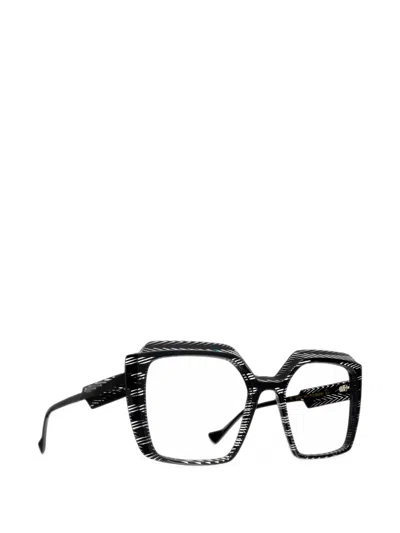 Caroline Abram Philomene Geometric-frame Glasses In Black
