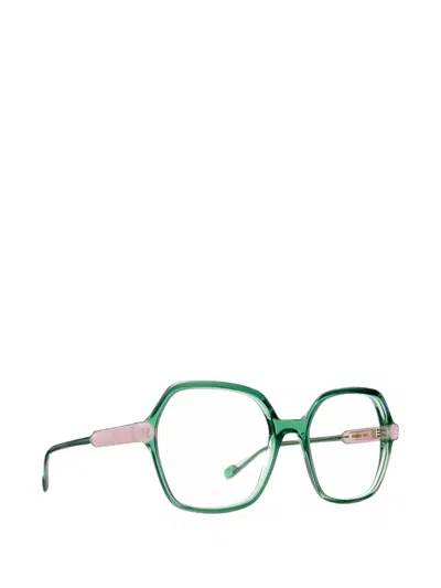 Caroline Abram Rosen Geometric-frame Sunglasses In Green