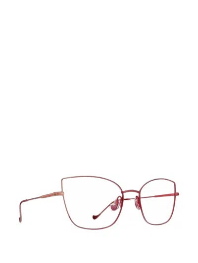 Caroline Abram Vegasus Cat-eye Glasses In Red