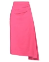 Caroline Biss Woman Midi Skirt Fuchsia Size 12 Cotton, Viscose, Elastane In Pink