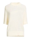 Caroline Biss Woman Sweater Ivory Size 14 Viscose, Polyamide, Cotton, Cashmere In Neutral