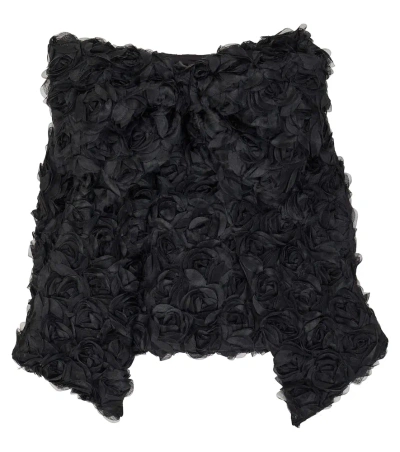Caroline Bosmans Kids' Bow-detail Skirt In Black