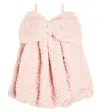 Caroline Bosmans Bow-detail Wool-blend Dress In Pink