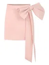 Caroline Bosmans Bow-detailing Mini Skirt In 粉色