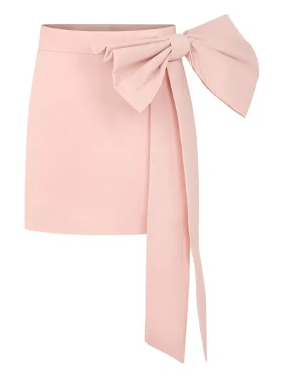 Caroline Bosmans Bow-detailing Mini Skirt In 粉色
