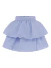 Caroline Bosmans Flared Skirt In Blue