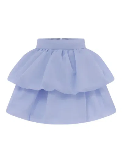 Caroline Bosmans Kids' Flared Skirt In Blue