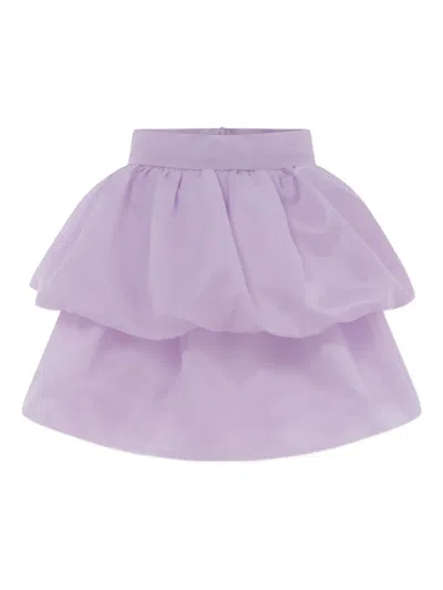 Caroline Bosmans Kids' Flared Skirt In Purple