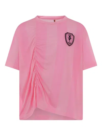 Caroline Bosmans Kids' Logo-patch T-shirt In Pink