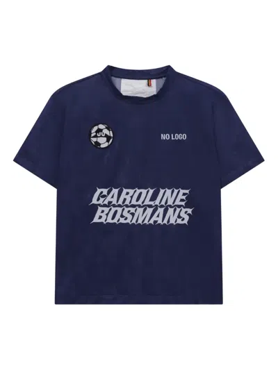 Caroline Bosmans Kids' Logo-print T-shirt In Blue