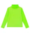 Caroline Bosmans Mesh Turtleneck Top In Green