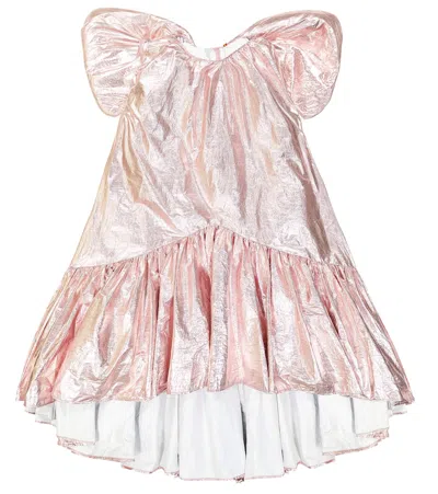 Caroline Bosmans Kids' Metallic Bow-detailed Dress