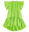 Caroline Bosmans Tafta Ruffled Dress In Green