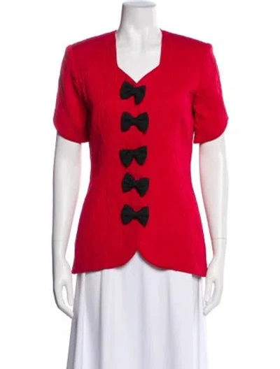 Pre-owned Caroline Charles Evening Jacket In Red