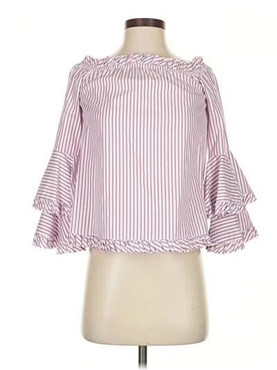 Pre-owned Caroline Constas 3/4 Sleeve Blouse In Pink