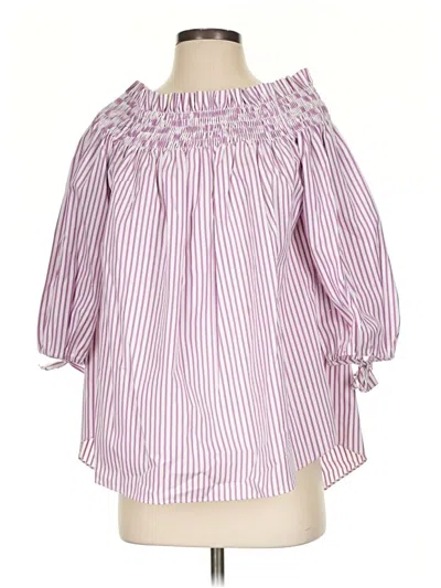 Pre-owned Caroline Constas 3/4 Sleeve Blouse In Pink