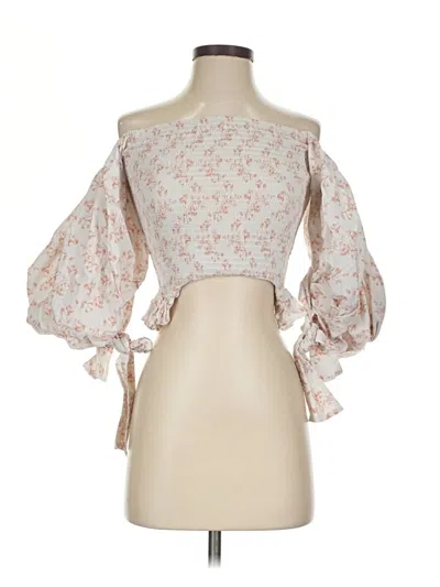 Pre-owned Caroline Constas 3/4 Sleeve Blouse In Pink