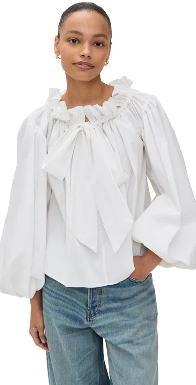 Caroline Constas Adeline Top White