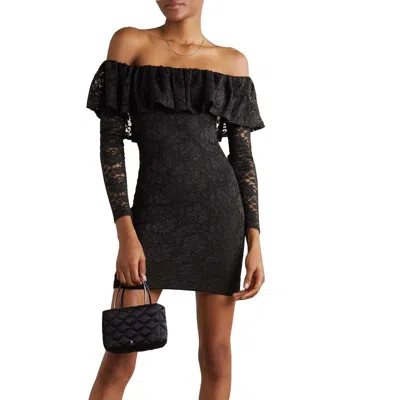 CAROLINE CONSTAS ALESSIA MINI DRESS BLACK