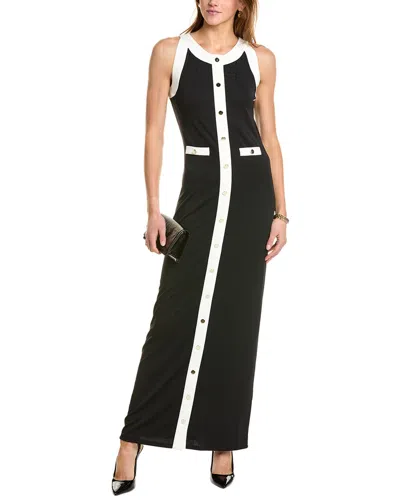 Caroline Constas Alina Colorblocked Maxi Dress In Black