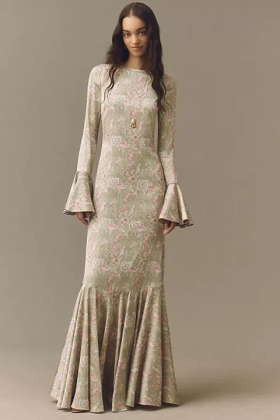 Caroline Constas Allonia Maxi Dress In Green