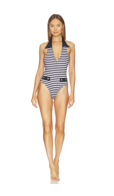 Caroline Constas Alva One Piece In Blue