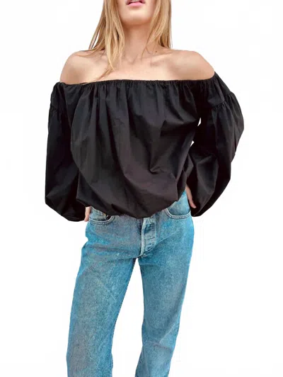 Caroline Constas Andros Off Shoulder Top In Black