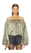 Caroline Constas Andros Top In Green