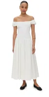 Caroline Constas Augusta Drop Waist Maxi Dress Antique White In Antique White