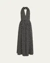 Caroline Constas Aya Open-back Collared Gown In Aya Open Back Collared Gown