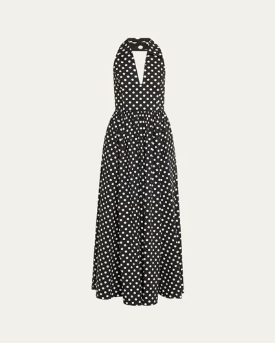 Caroline Constas Aya Open-back Collared Gown In Aya Open Back Collared Gown