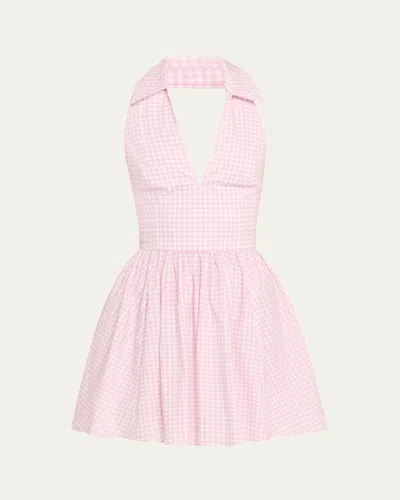 Caroline Constas Aya Open-back Collared Mini Dress In Aya Collar Mini Dress