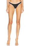 Caroline Constas Ayana Bikini Bottom In Black Ivory Combo