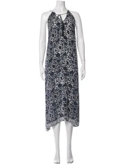 Pre-owned Caroline Constas Calla Long Dress In Blue