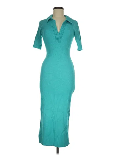 Pre-owned Caroline Constas Casual Dress In Teal