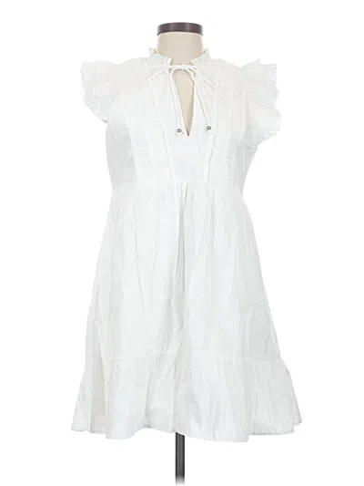 Pre-owned Caroline Constas Casual Dress In White