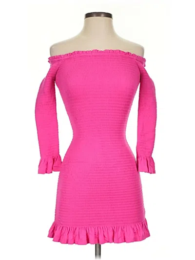 Pre-owned Caroline Constas Cocktail Dress In Pink