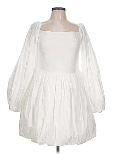 Pre-owned Caroline Constas Cocktail Dress In White
