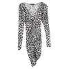 Caroline Constas Colette Mini Dress In Animal Print Silk In Multi