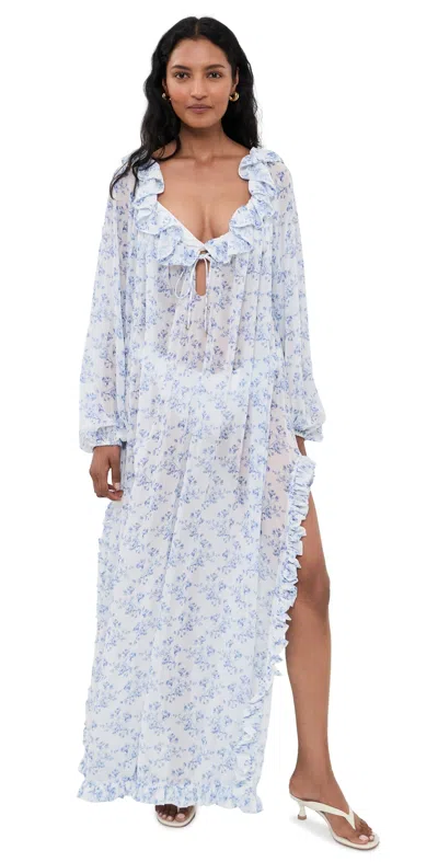 Caroline Constas Cosima Cover Up Dress Blue White