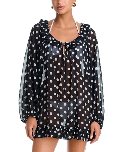 Caroline Constas Cosima Mini Cover-up In Black
